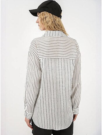 Camicia oversize a righe con abbottonatura frontale bdart