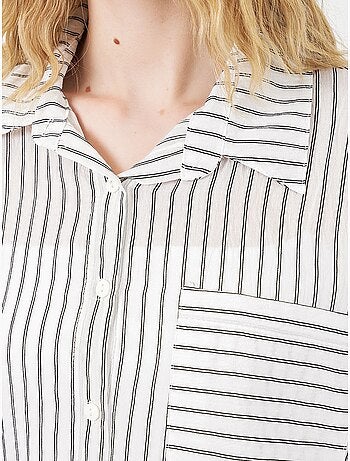Camicia oversize a righe con abbottonatura frontale bdart