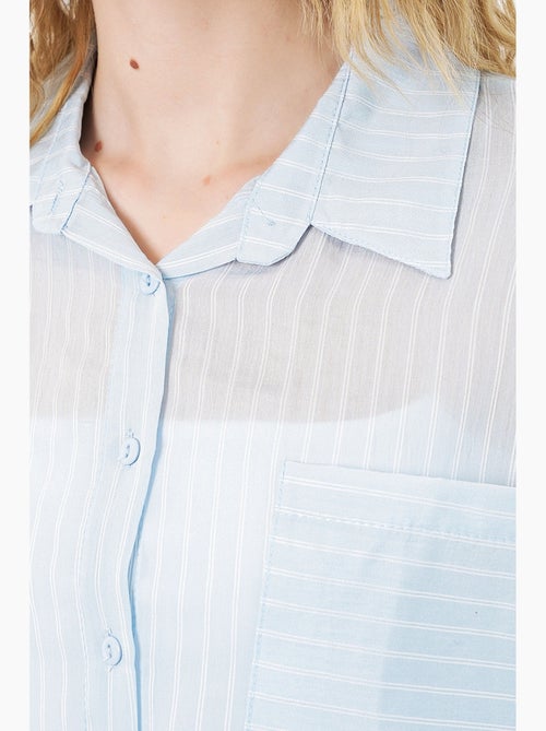 Camicia oversize a righe con abbottonatura frontale bdart - Kiabi Camicia oversize a righe con abbottonatura frontale bdart - Kiabi