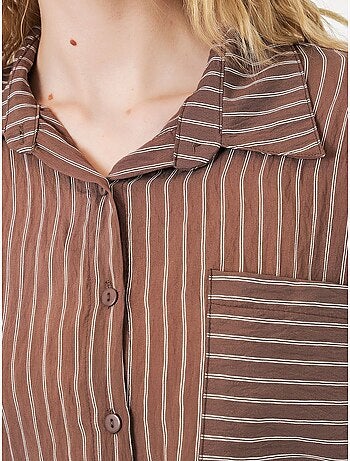 Camicia oversize a righe con abbottonatura frontale bdart