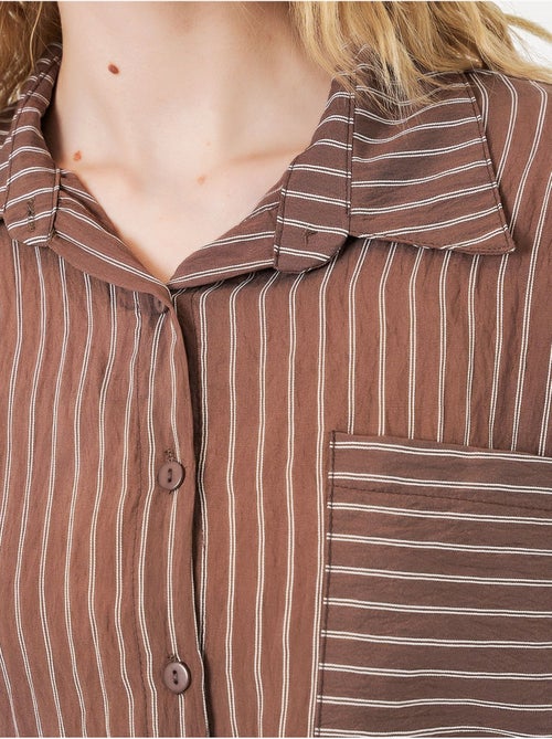 Camicia oversize a righe con abbottonatura frontale bdart - Kiabi Camicia oversize a righe con abbottonatura frontale bdart - Kiabi