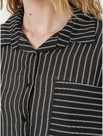 Camicia oversize a righe con abbottonatura frontale bdart