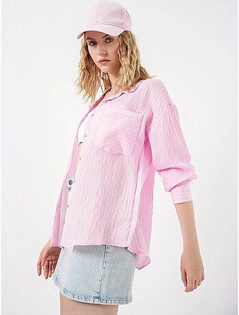 Camicia oversize a righe con abbottonatura frontale bdart