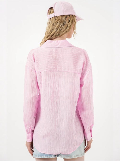 Camicia oversize a righe con abbottonatura frontale bdart - Kiabi Camicia oversize a righe con abbottonatura frontale bdart - Kiabi