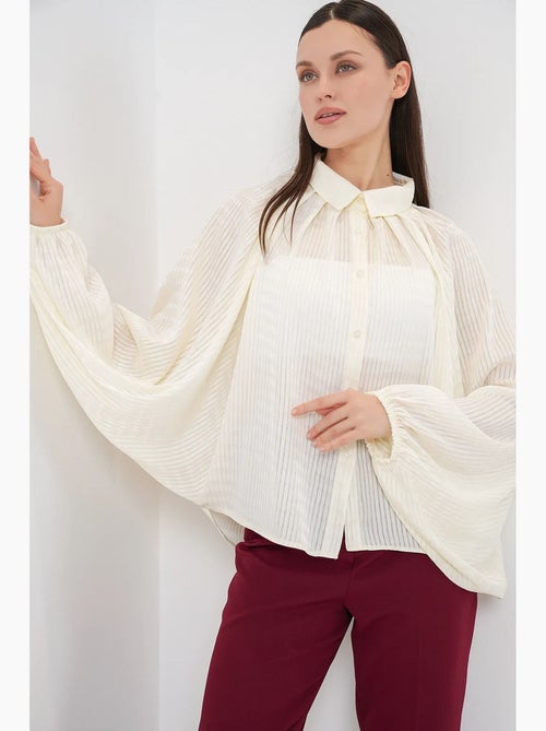 Camicia oversize a righe con bottoni bdart - Kiabi Camicia oversize a righe con bottoni bdart - Kiabi