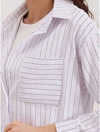 Camicia oversize a righe con dettagli tascabili bdart