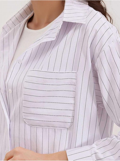 Camicia oversize a righe con dettagli tascabili bdart - Kiabi Camicia oversize a righe con dettagli tascabili bdart - Kiabi