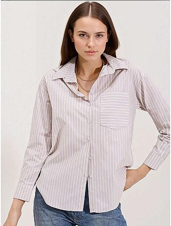Camicia oversize a righe con tasca bdart