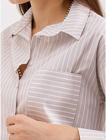 Camicia oversize a righe con tasca bdart