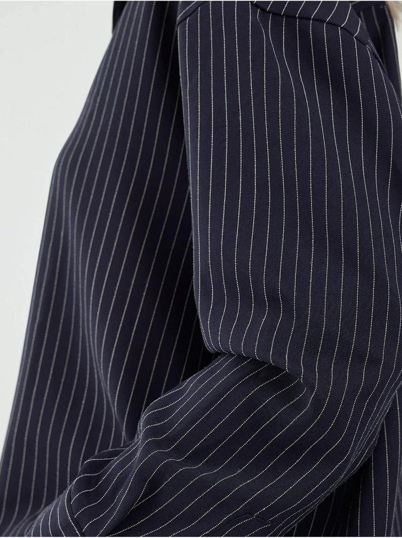 Camicia oversize a righe hiccup Blu marino - Kiabi