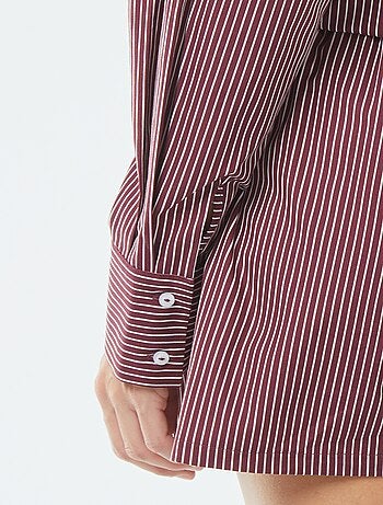 Camicia oversize a righe in popeline