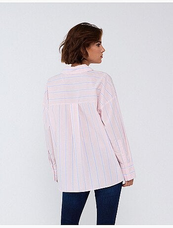 Camicia oversize a righe, mo fashion