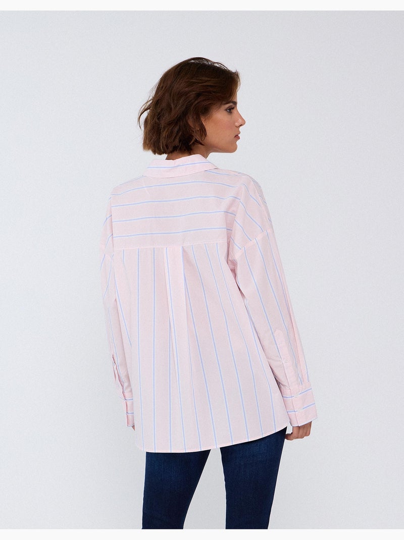 Camicia oversize a righe, mo fashion Rosa - Kiabi