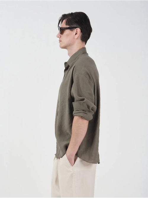 Camicia oversize abbottonata a maniche lunghe giesto - Kiabi Camicia oversize abbottonata a maniche lunghe giesto - Kiabi
