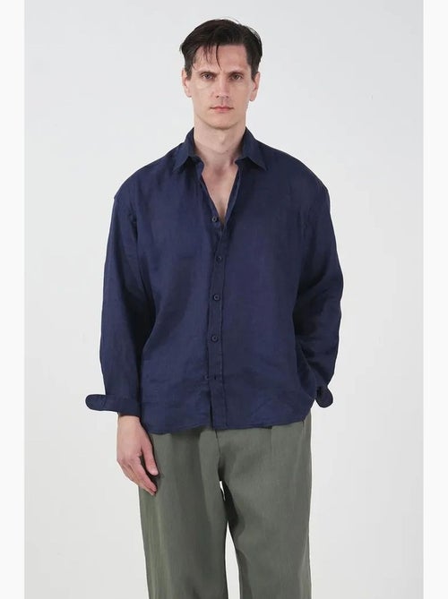 Camicia oversize abbottonata con colletto classico giesto - Kiabi Camicia oversize abbottonata con colletto classico giesto - Kiabi