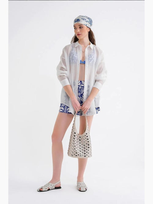 Camicia oversize con bottoni mixray - Kiabi Camicia oversize con bottoni mixray - Kiabi