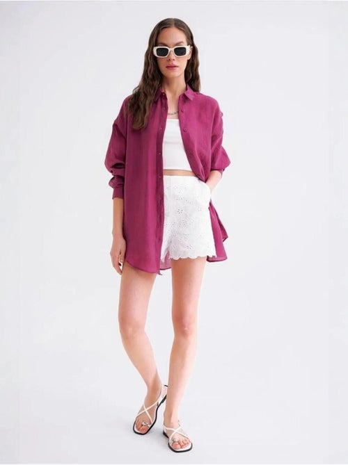 Camicia oversize con bottoni mixray - Kiabi Camicia oversize con bottoni mixray - Kiabi