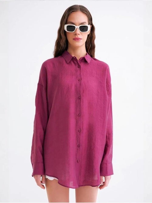 Camicia oversize con bottoni mixray - Kiabi Camicia oversize con bottoni mixray - Kiabi