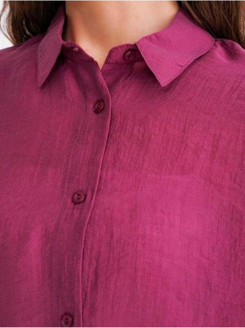 Camicia oversize con bottoni mixray Magenta - Kiabi