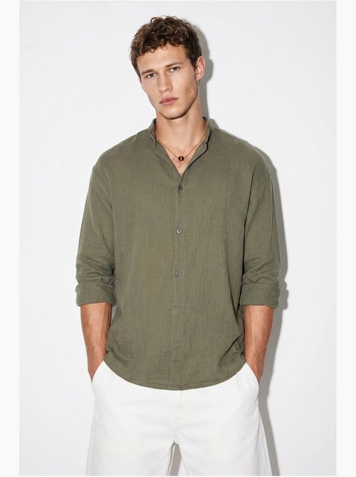 Camicia oversize con colletto alla coreana lucci - Kiabi Camicia oversize con colletto alla coreana lucci - Kiabi