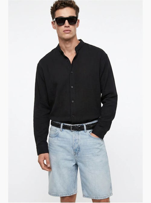Camicia oversize con colletto alla coreana lucci - Kiabi