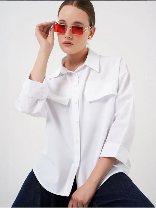 Camicia oversize con dettaglio tasca bdart - Kiabi Camicia oversize con dettaglio tasca bdart - Kiabi