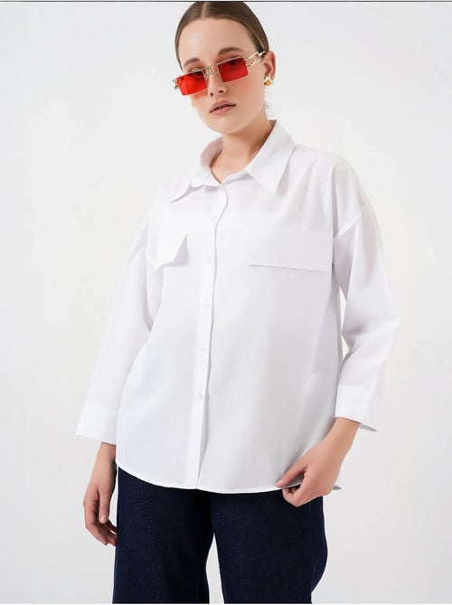 Camicia oversize con dettaglio tasca bdart - Kiabi Camicia oversize con dettaglio tasca bdart - Kiabi