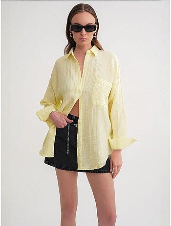 Camicia oversize con dettaglio tasca mixray