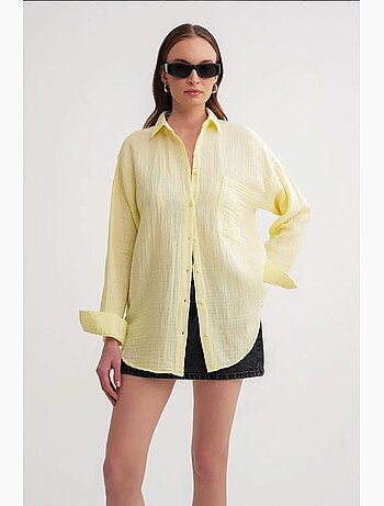 Camicia oversize con dettaglio tasca mixray