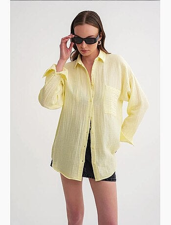 Camicia oversize con dettaglio tasca mixray