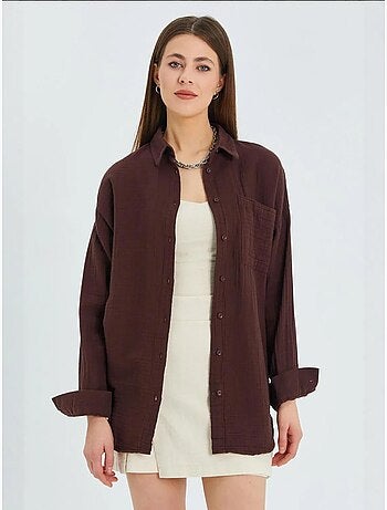 Camicia oversize con dettaglio tasca mixray