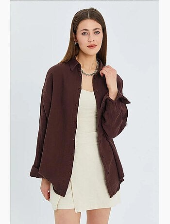Camicia oversize con dettaglio tasca mixray