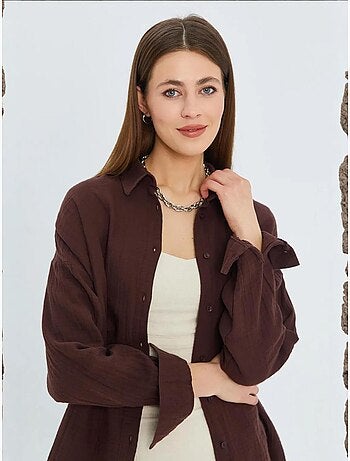 Camicia oversize con dettaglio tasca mixray