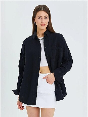 Camicia oversize con dettaglio tasca mixray