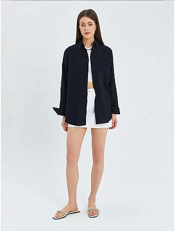 Camicia oversize con dettaglio tasca mixray