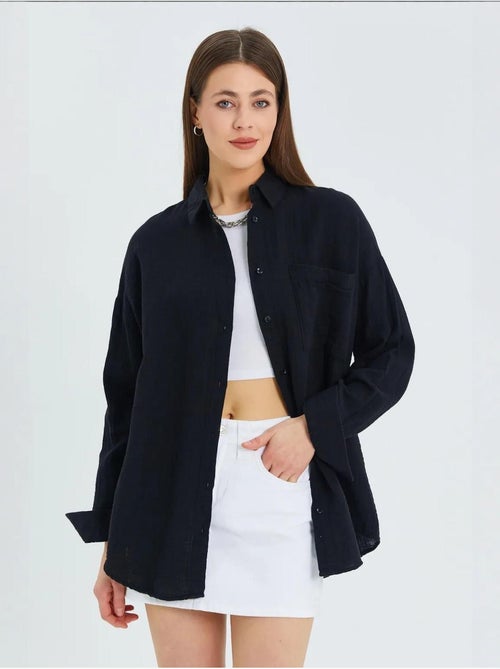 Camicia oversize con dettaglio tasca mixray - Kiabi