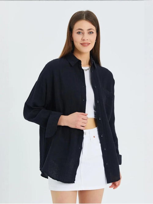 Camicia oversize con dettaglio tasca mixray - Kiabi