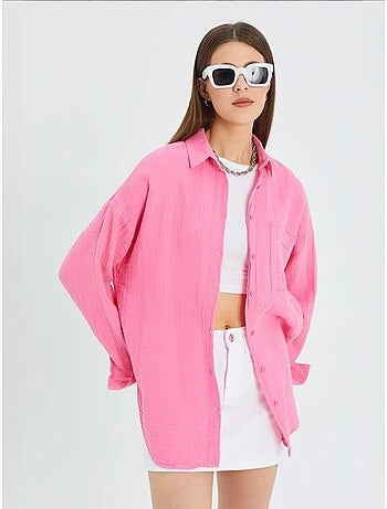 Camicia oversize con dettaglio tasca mixray
