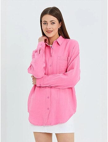 Camicia oversize con dettaglio tasca mixray