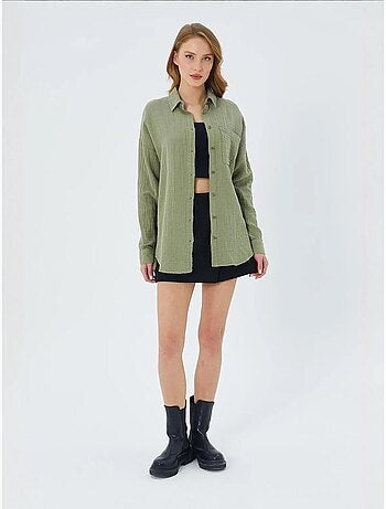 Camicia oversize con dettaglio tasca mixray