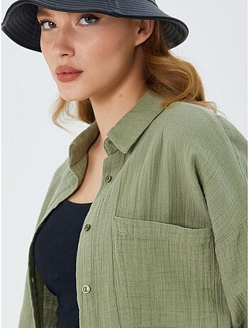 Camicia oversize con dettaglio tasca mixray