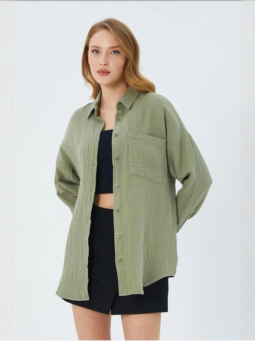 Camicia oversize con dettaglio tasca mixray - Kiabi