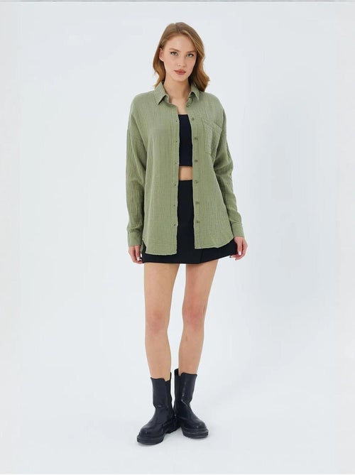 Camicia oversize con dettaglio tasca mixray - Kiabi