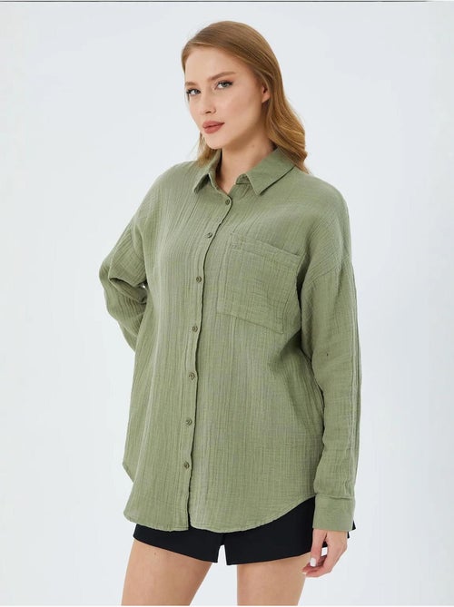 Camicia oversize con dettaglio tasca mixray - Kiabi