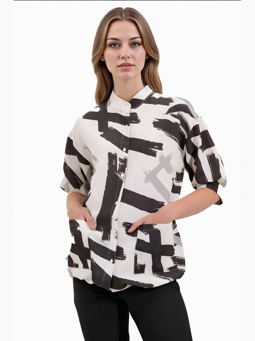 Camicia oversize con fantasia bdart - Kiabi Camicia oversize con fantasia bdart - Kiabi