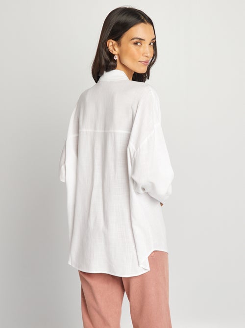Camicia oversize con misto lino - Kiabi