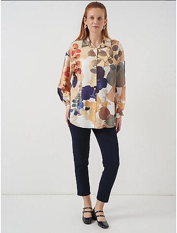 Camicia oversize floreale con bottoni bdart