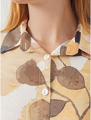 Camicia oversize floreale con bottoni bdart