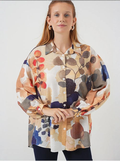 Camicia oversize floreale con bottoni bdart - Kiabi