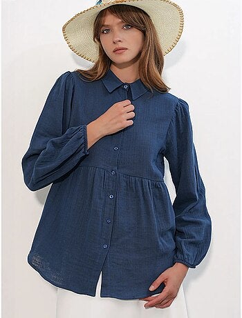 Camicia oversize in cotone a maniche lunghe bdart